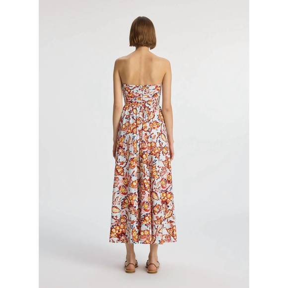 NEW A.L.C. tate strapless midi dress in acqua multi - Picture 6 of 6